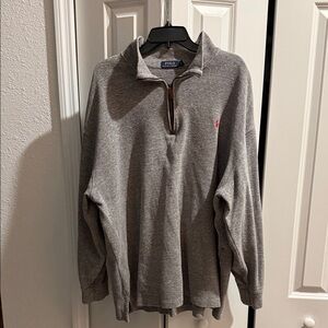 Polo by Ralph Lauren Heather Gray Zip-Up Sweater